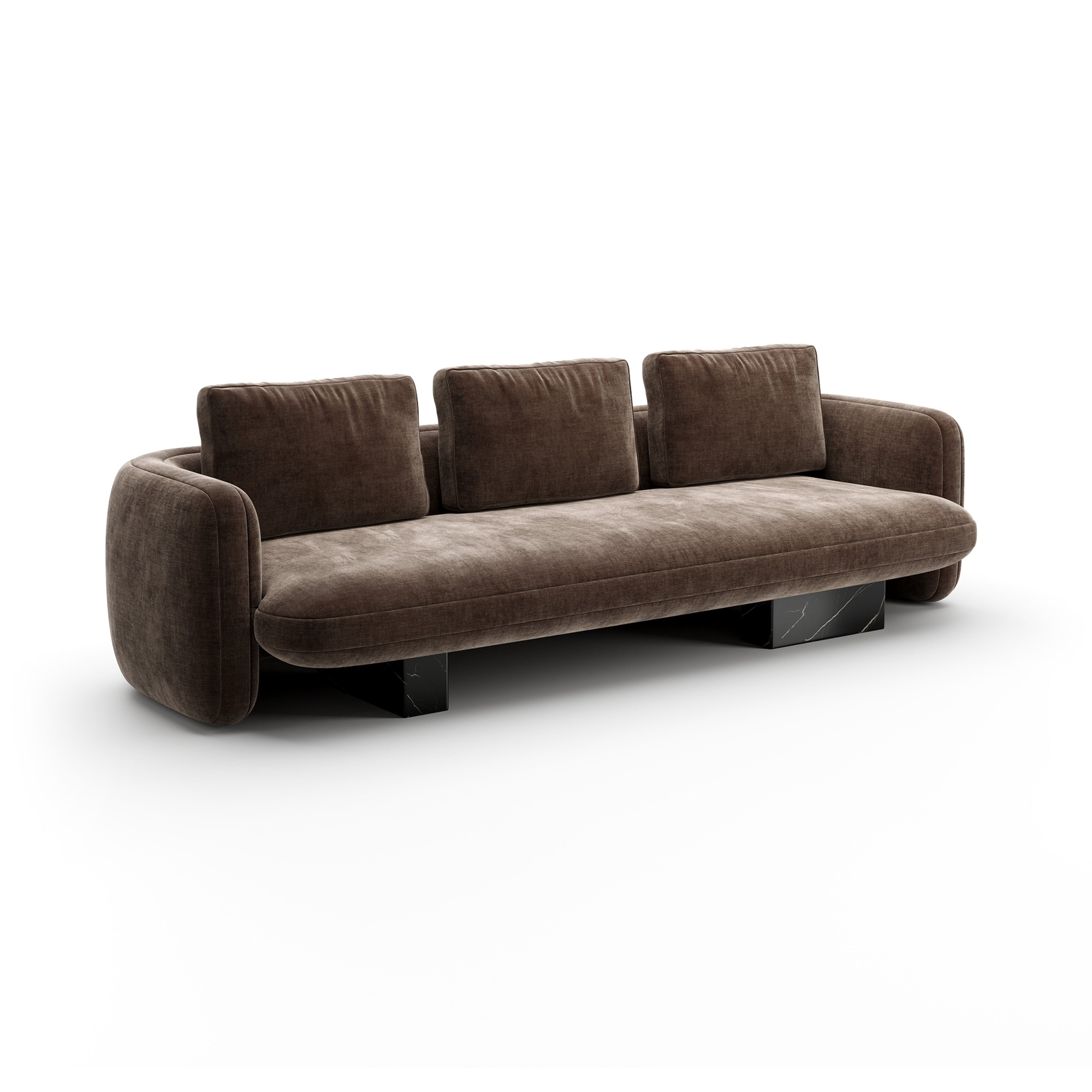 Overlap Sofa Dark Taupe - angle 1