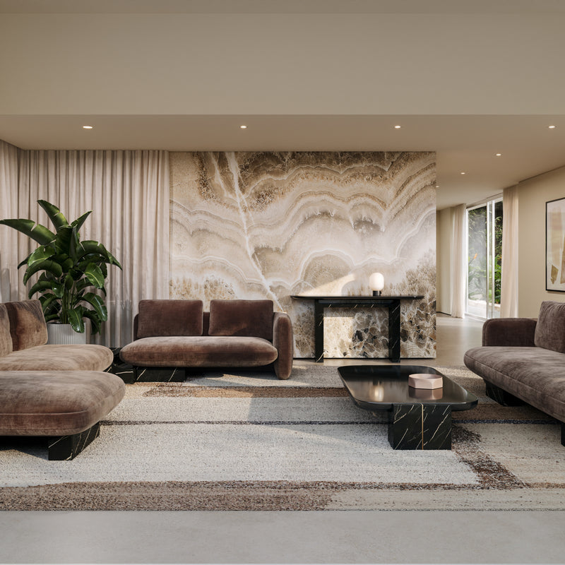 Overlap Sofa Dark Taupe