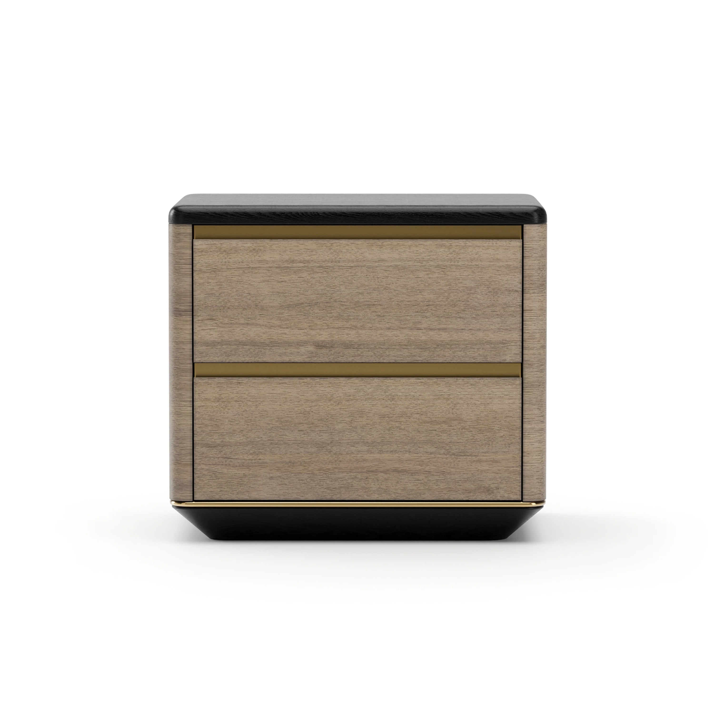 Madera Plinth Nighstand - Chocolate - primary image