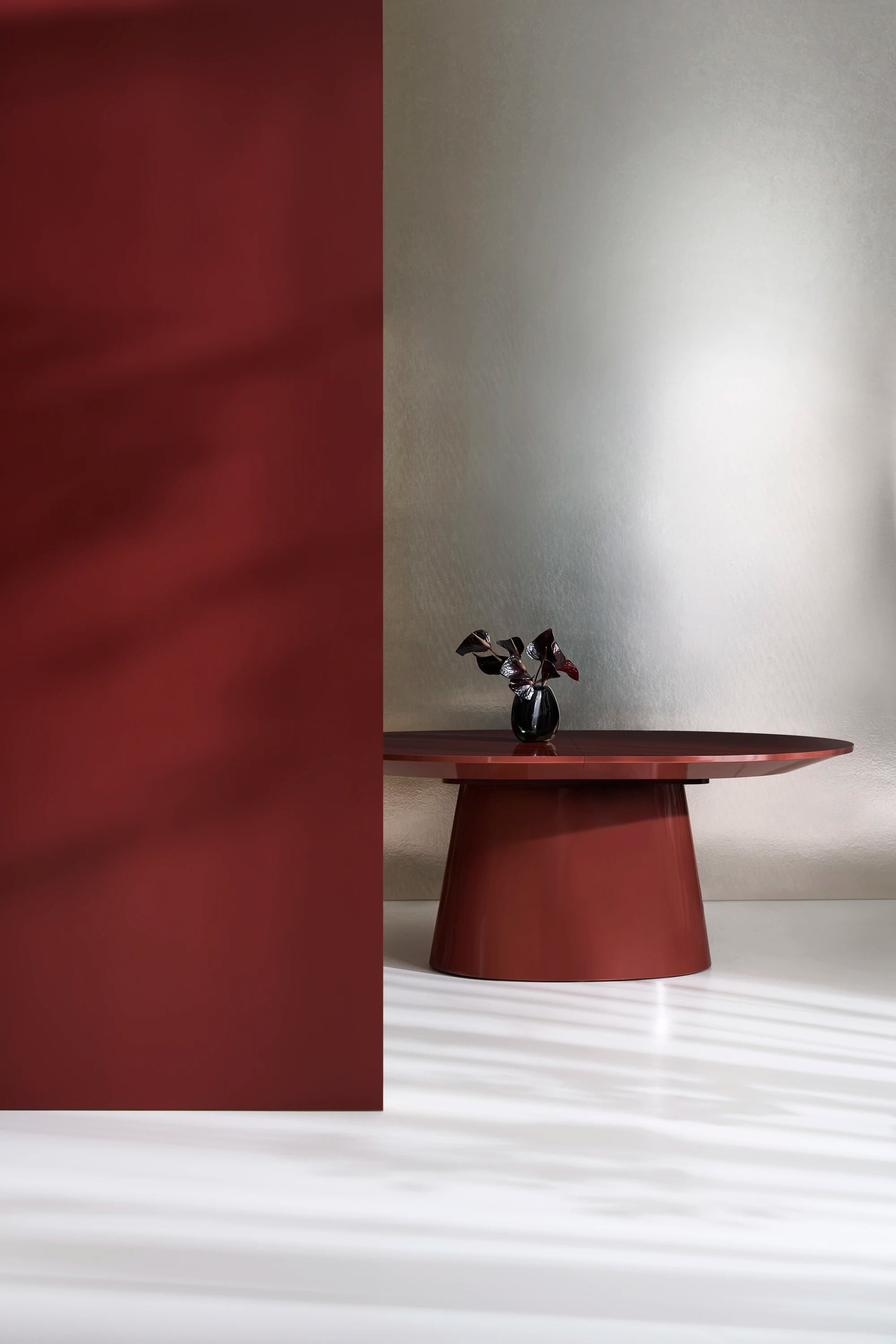 Paragon Dining Table Base - Rouge in room - angle 3.0