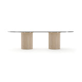 *Rhythm Oval Glass Top Dining Table - main image