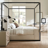 Shelter Me Qn Bed Fb in room - angle 1