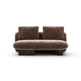 Overlap Armless Loveseat Dk Taupe