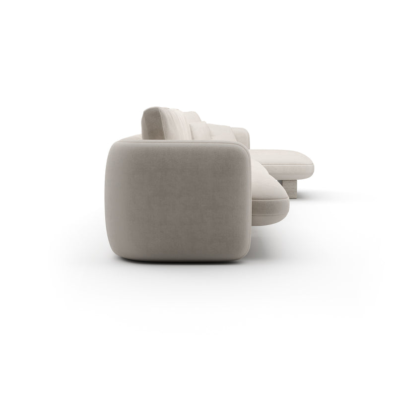 Overlap Right Chaise Sec Large Ecru