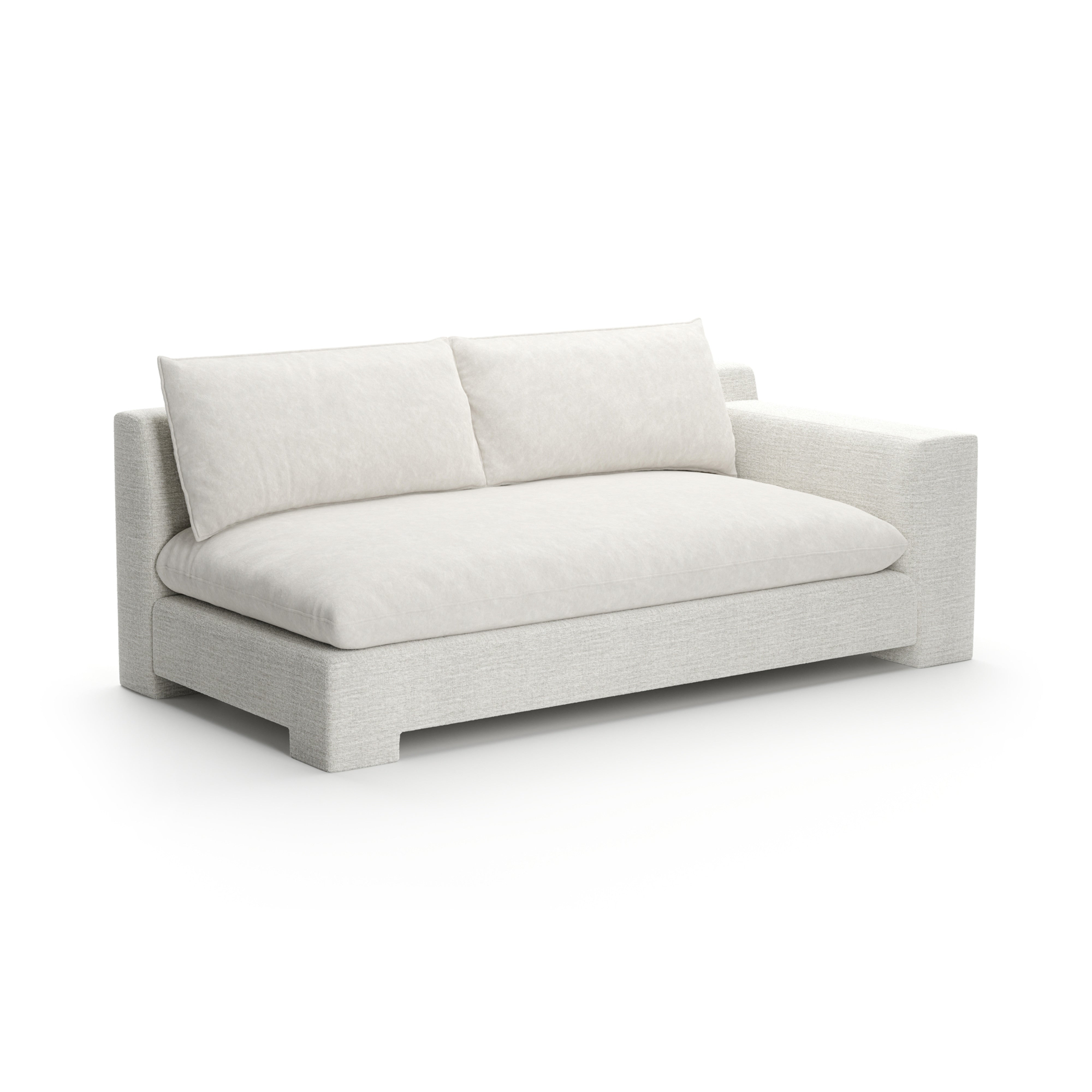 Devon Raf Loveseat Ivory - angle 1