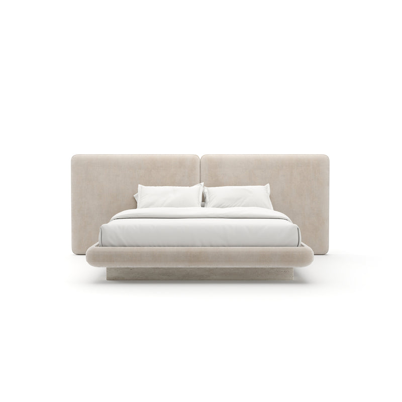 Overlap Uph 2 Panel  Kg Bed Ivory