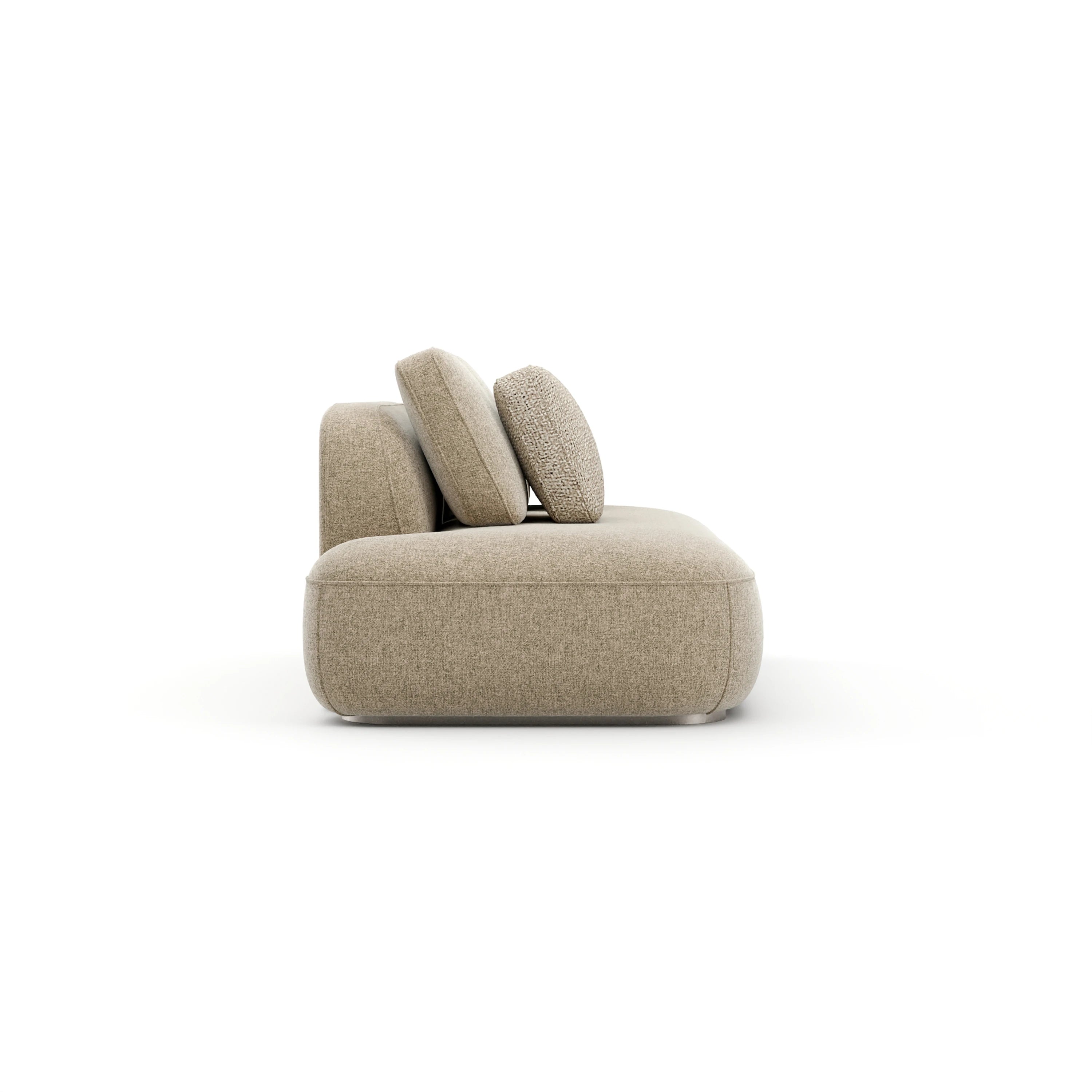 Sasso Laf Straight Armless Loveseat - Oa - 2nd angle
