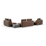 Overlap 5Pc Right Sectional Dark Taupe - 3rd angle [data-sku='UPH-425V-SEC31-A']