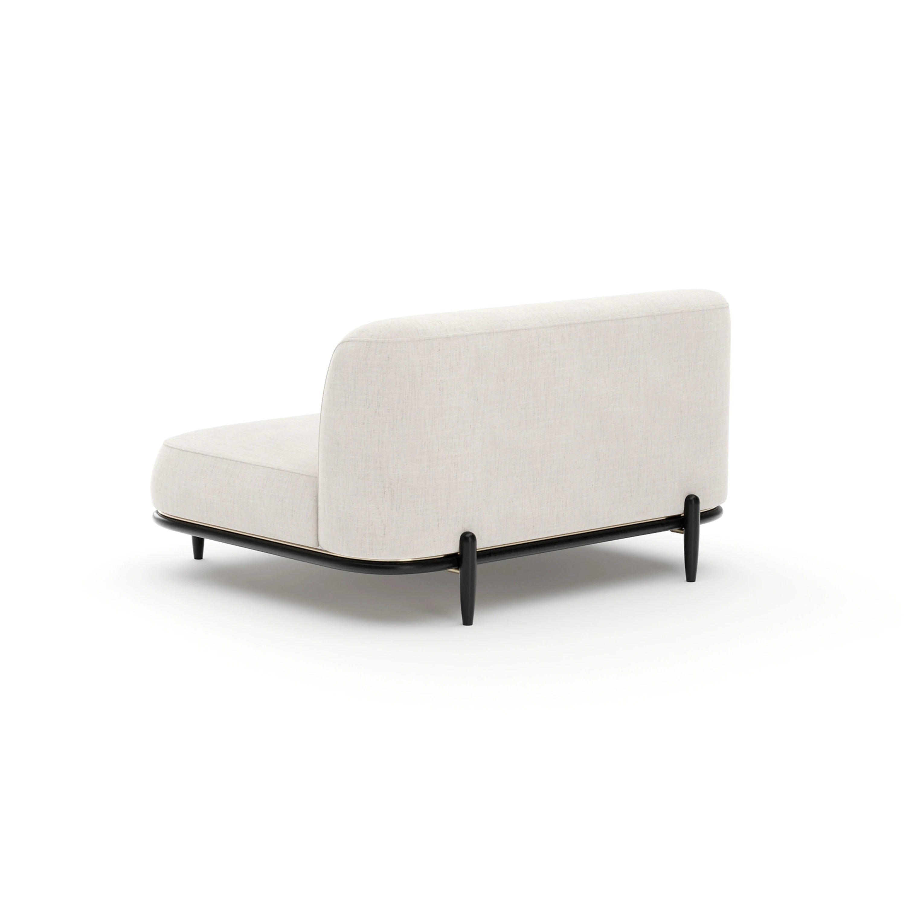 Madera Armless Chair - Oatmeal - 3rd angle