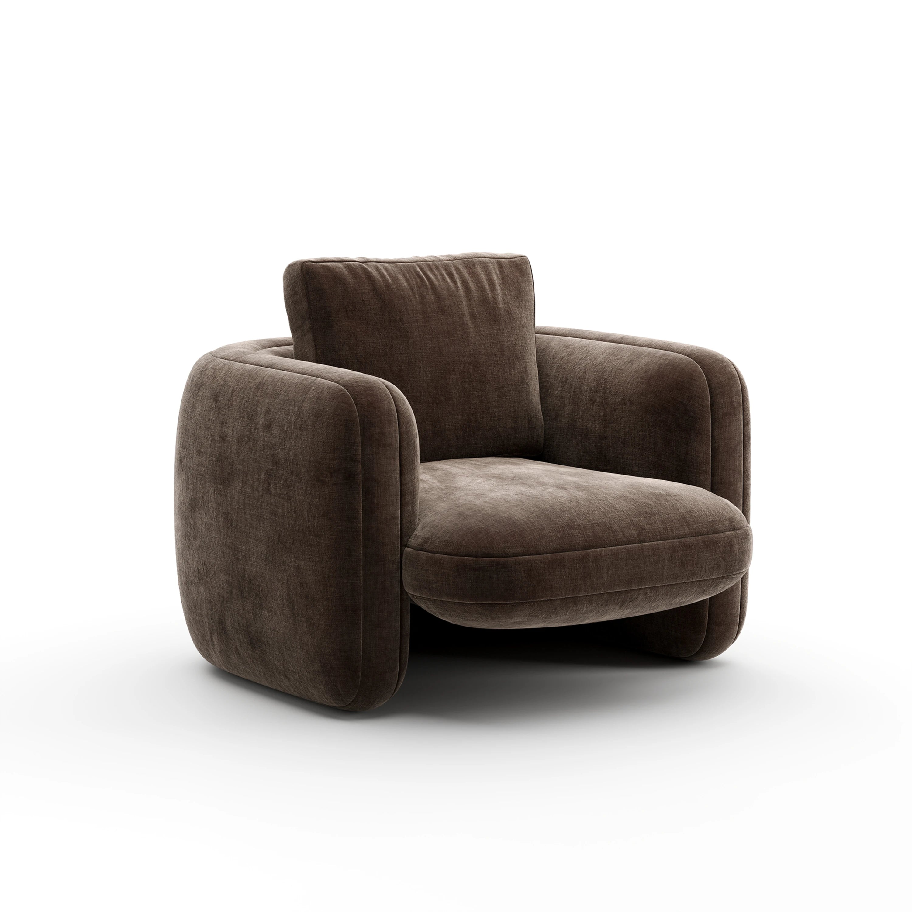Overlap Chair Dark Taupe - main image