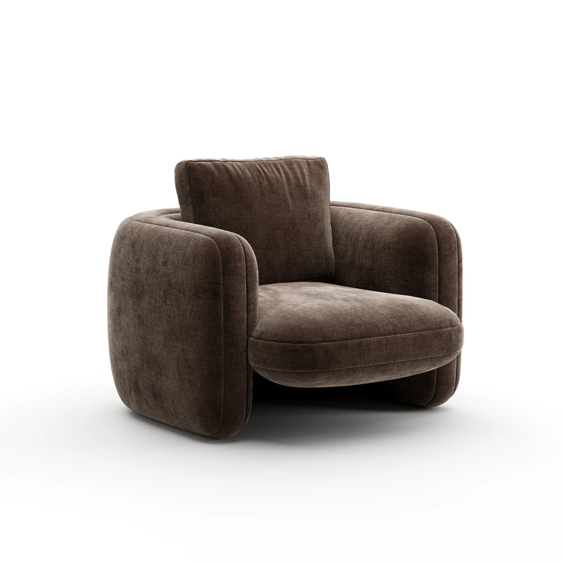 Overlap Chair Dark Taupe