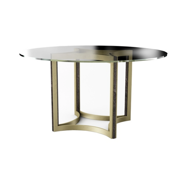 54 Rnd Glass Top 1/2T Flat Edg