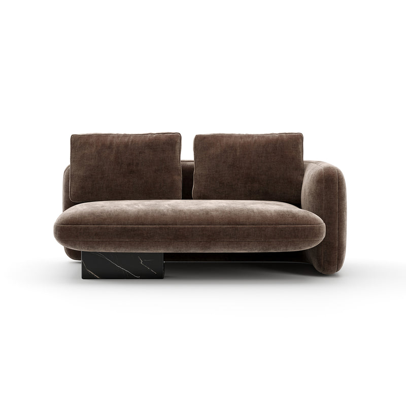 Overlap Raf Loveseat Dark Taupe