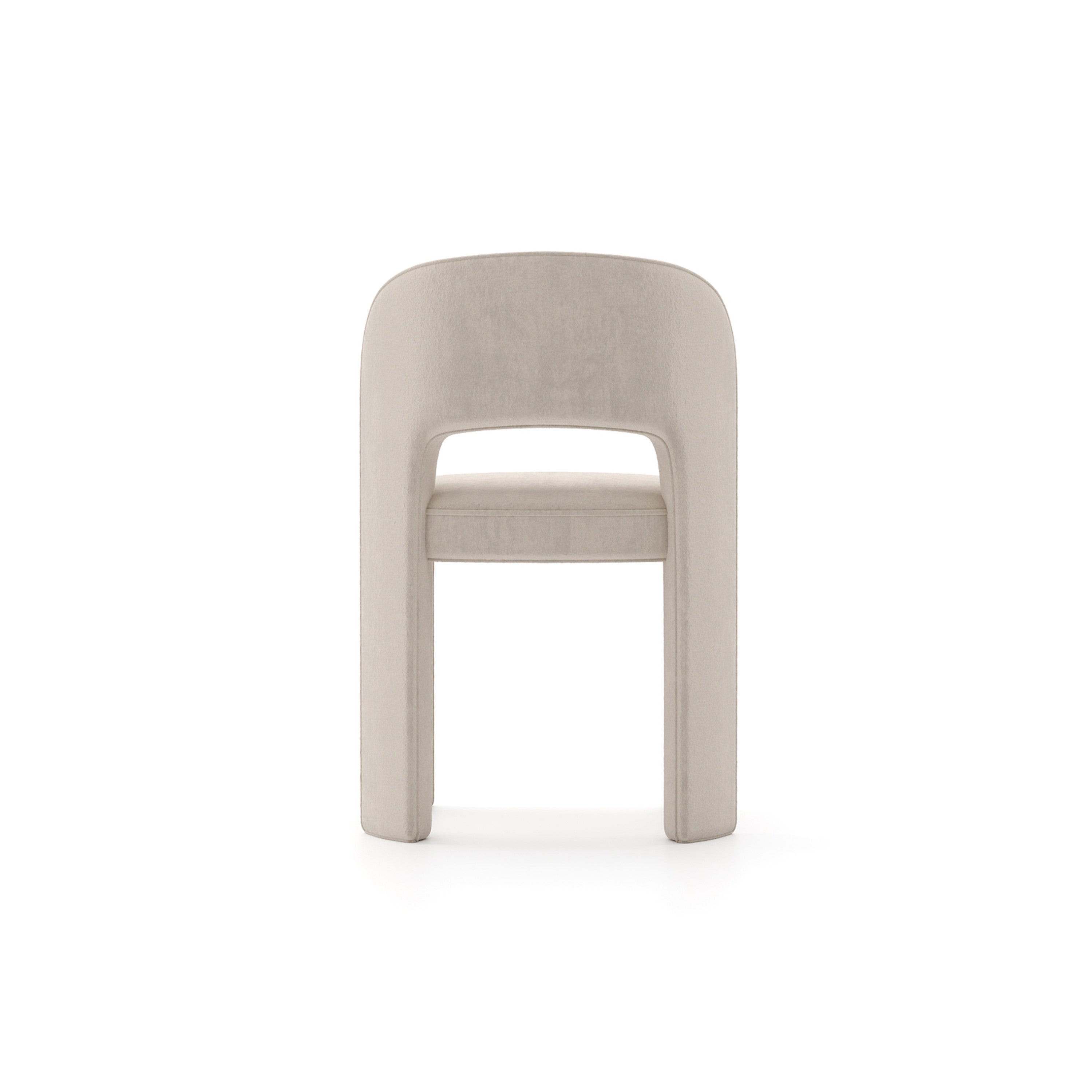 Overlap Side Chair Ivory - 3rd angle