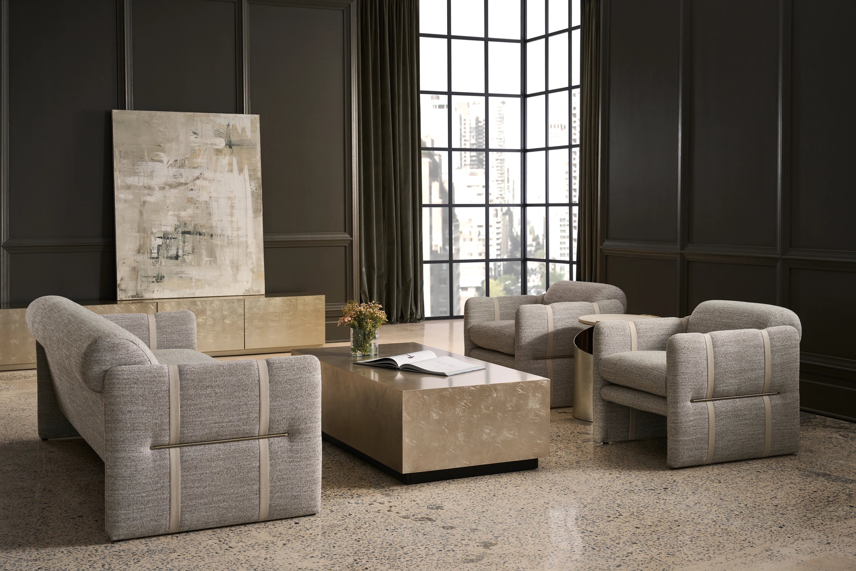 Cigar Club Sofa in room - angle 1