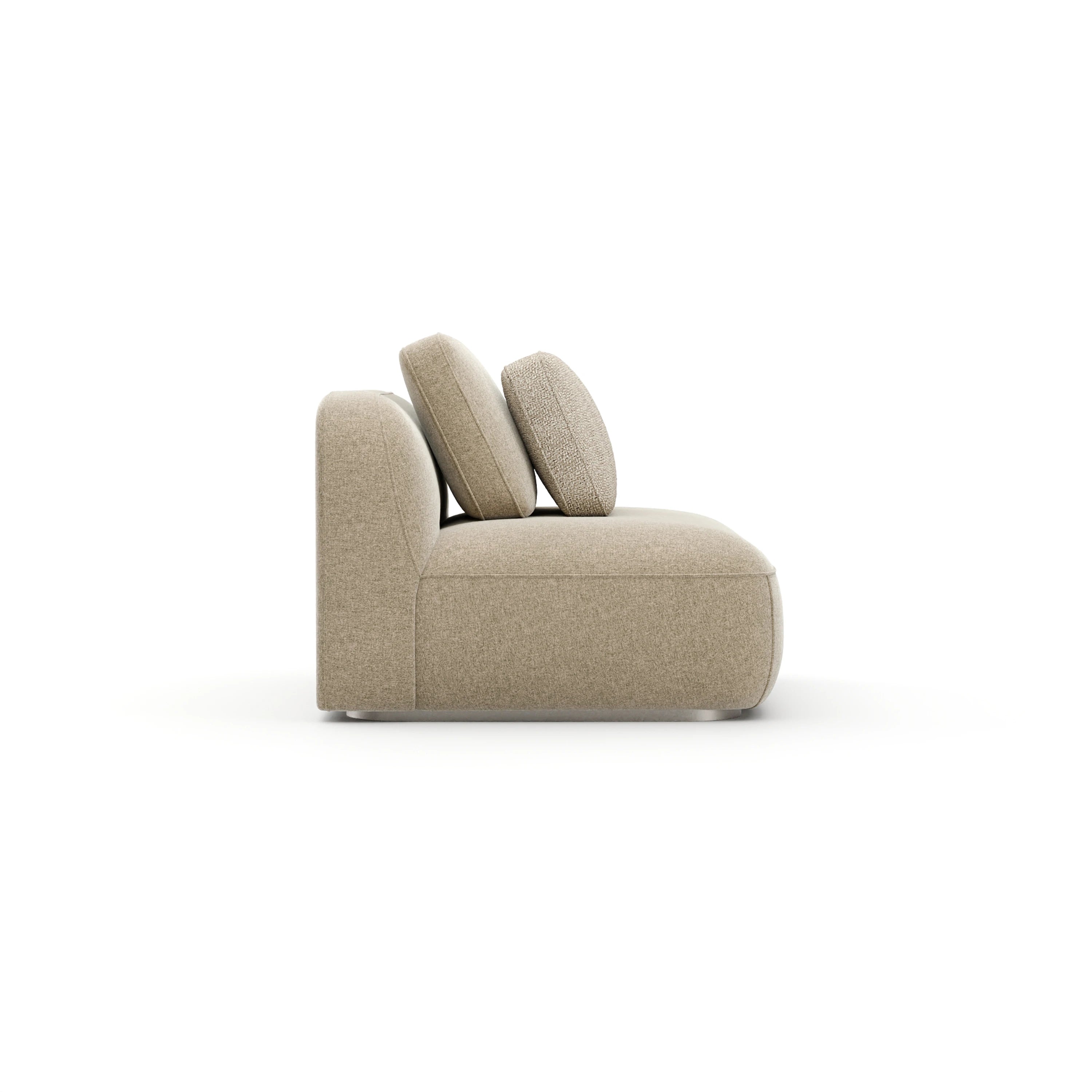 Sasso Armless Chair - Oatmeal - 2nd angle