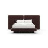 *Overlap Uph 2 Pnl Qn Bed Dk Taupe - main image