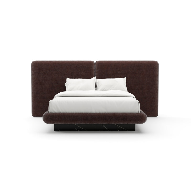 Overlap Uph 2 Pnl Qn Bed Dk Taupe