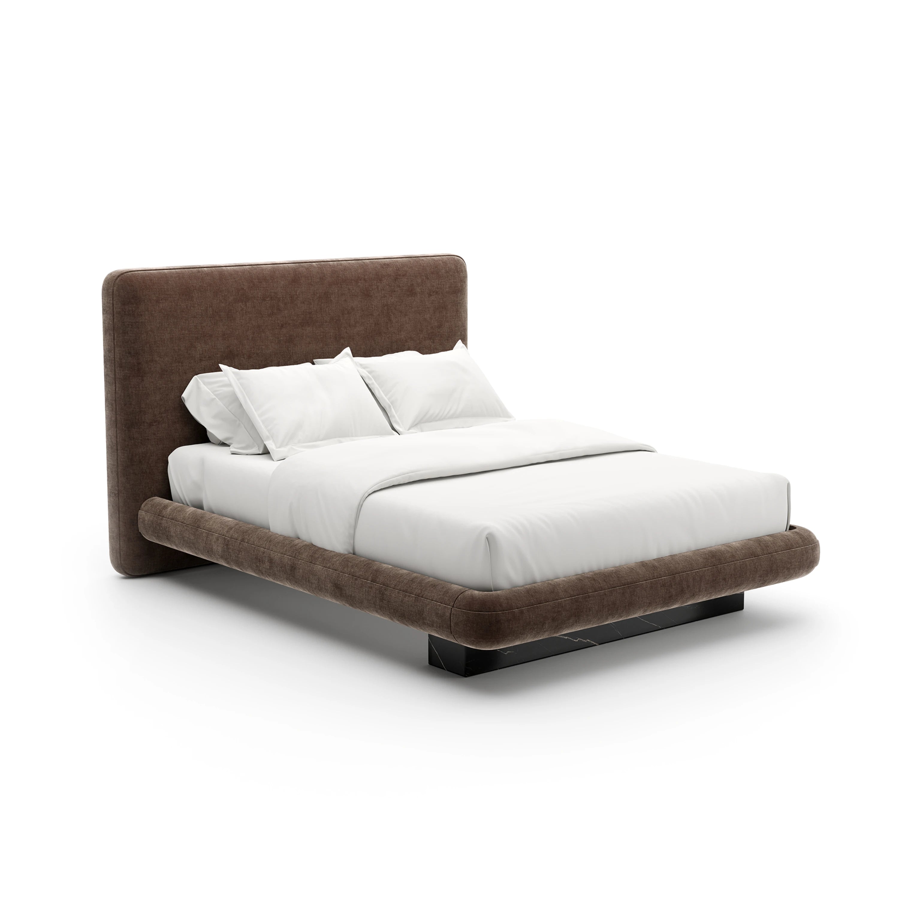 Overlap Uph Qn Bed Fb Dark Taupe - main image