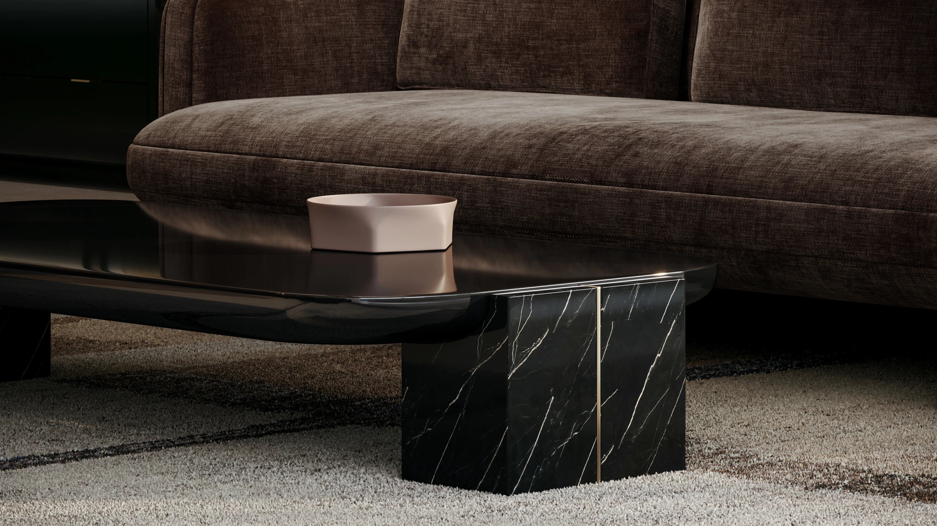 Overlap Rec Cocktail Table Dark - detail 2.0