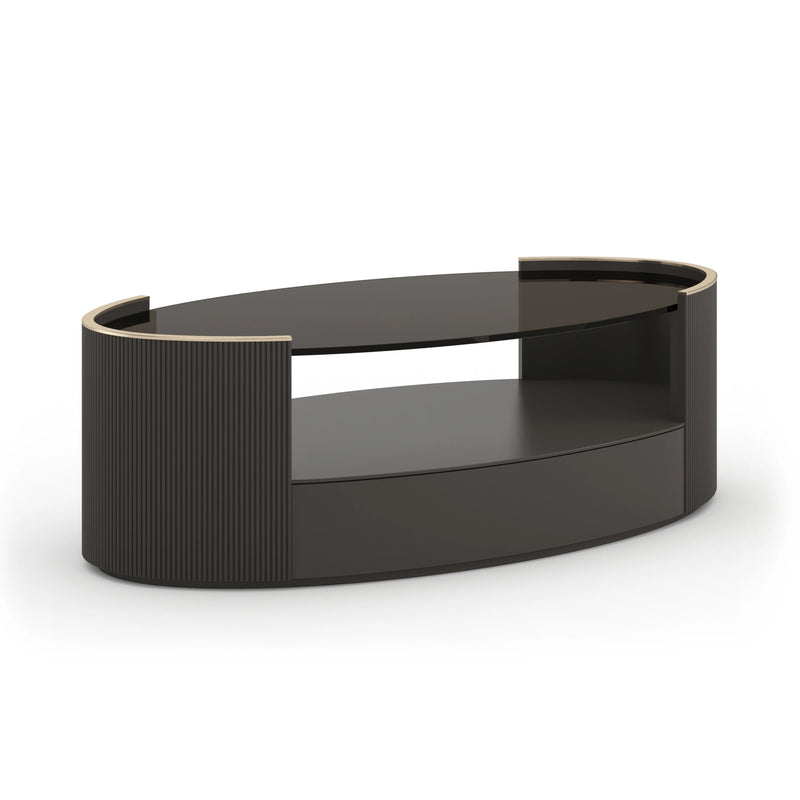 Love Oval Cocktail Table -Dark Chocolate