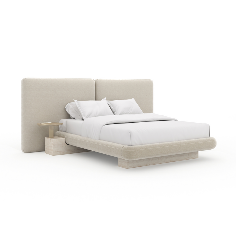 Overlap Uph 2 Panel Qn Bed Ivory