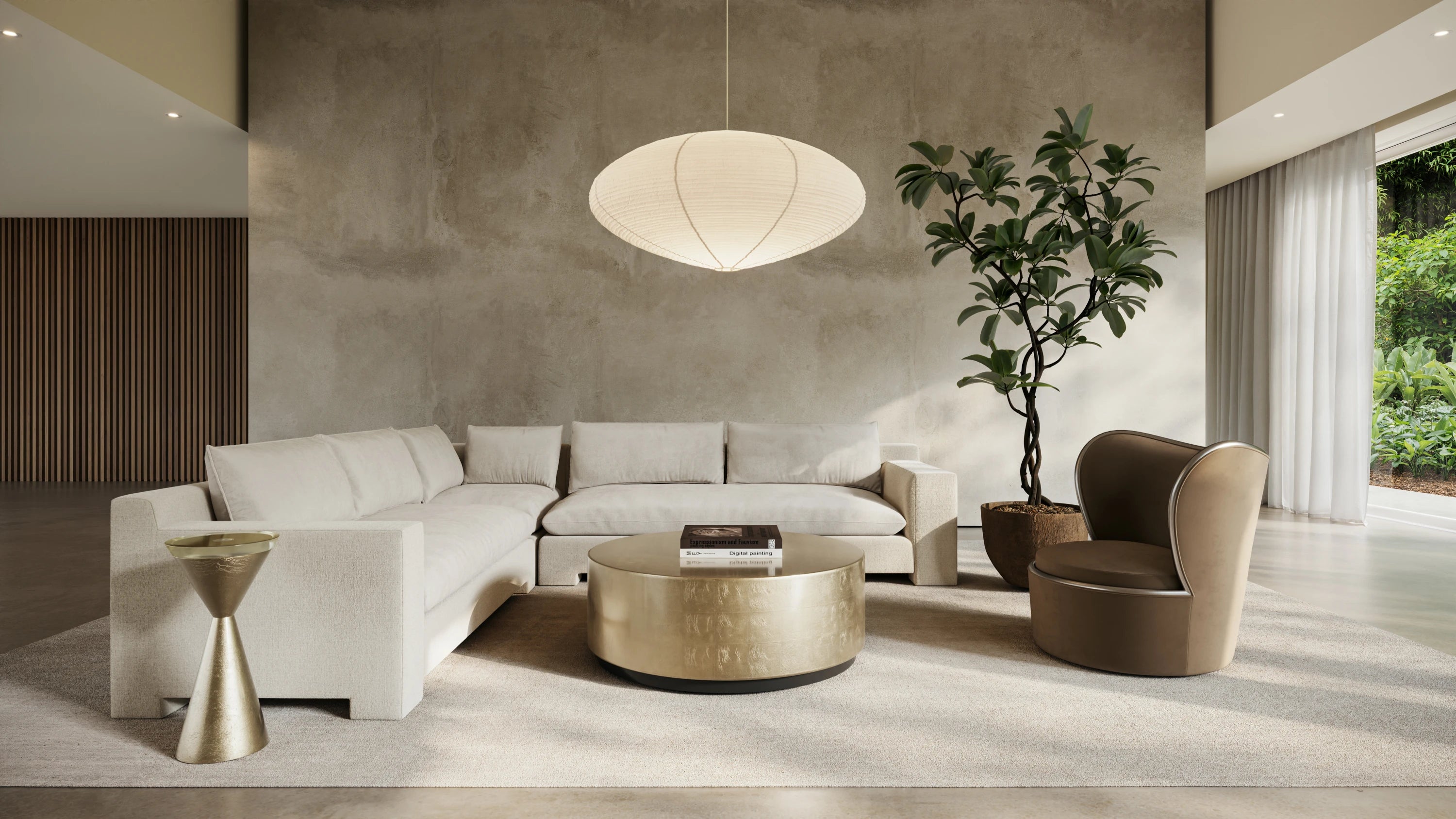 Devon L Sectional in room - angle 1