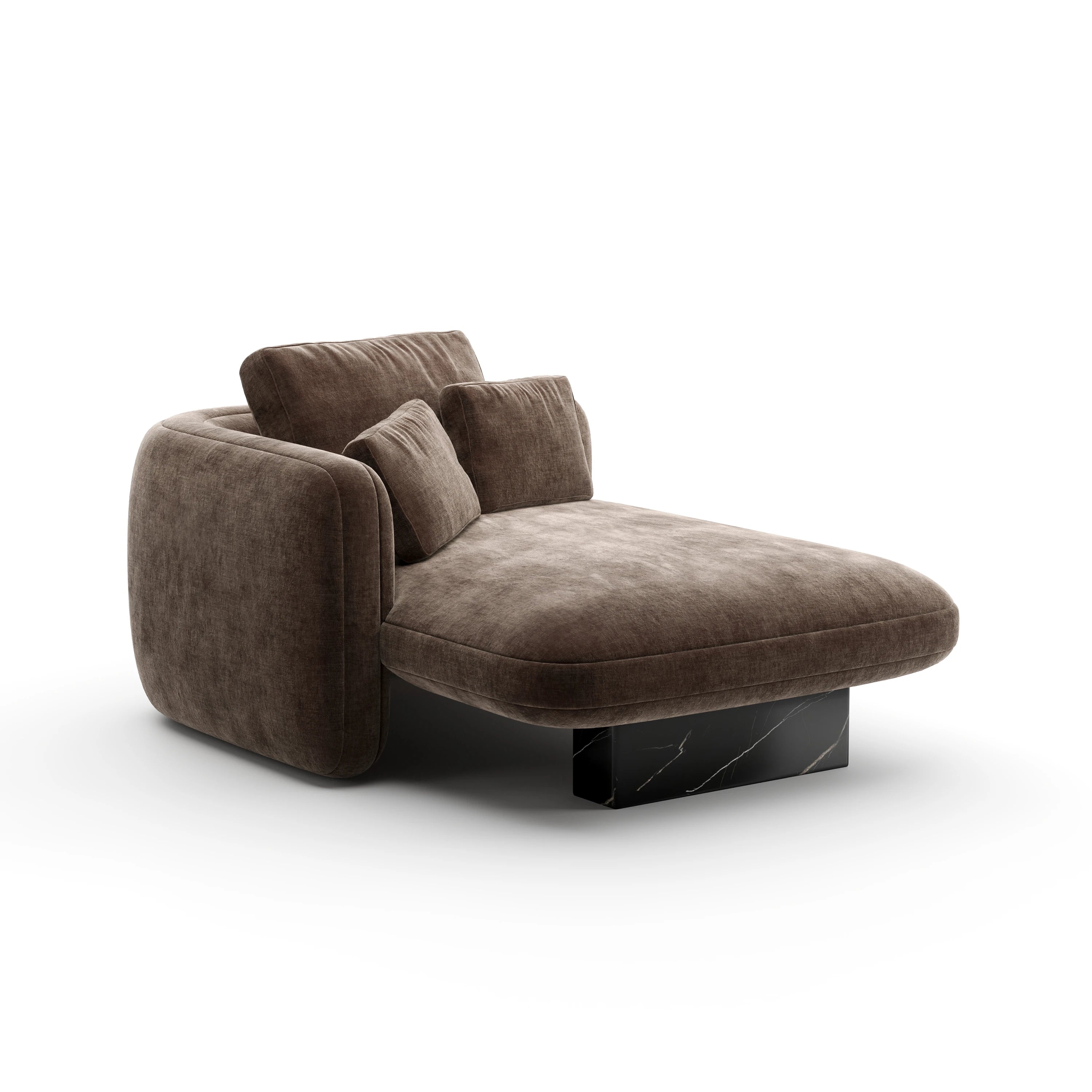 Overlap Laf Chaise Dark Taupe - main image