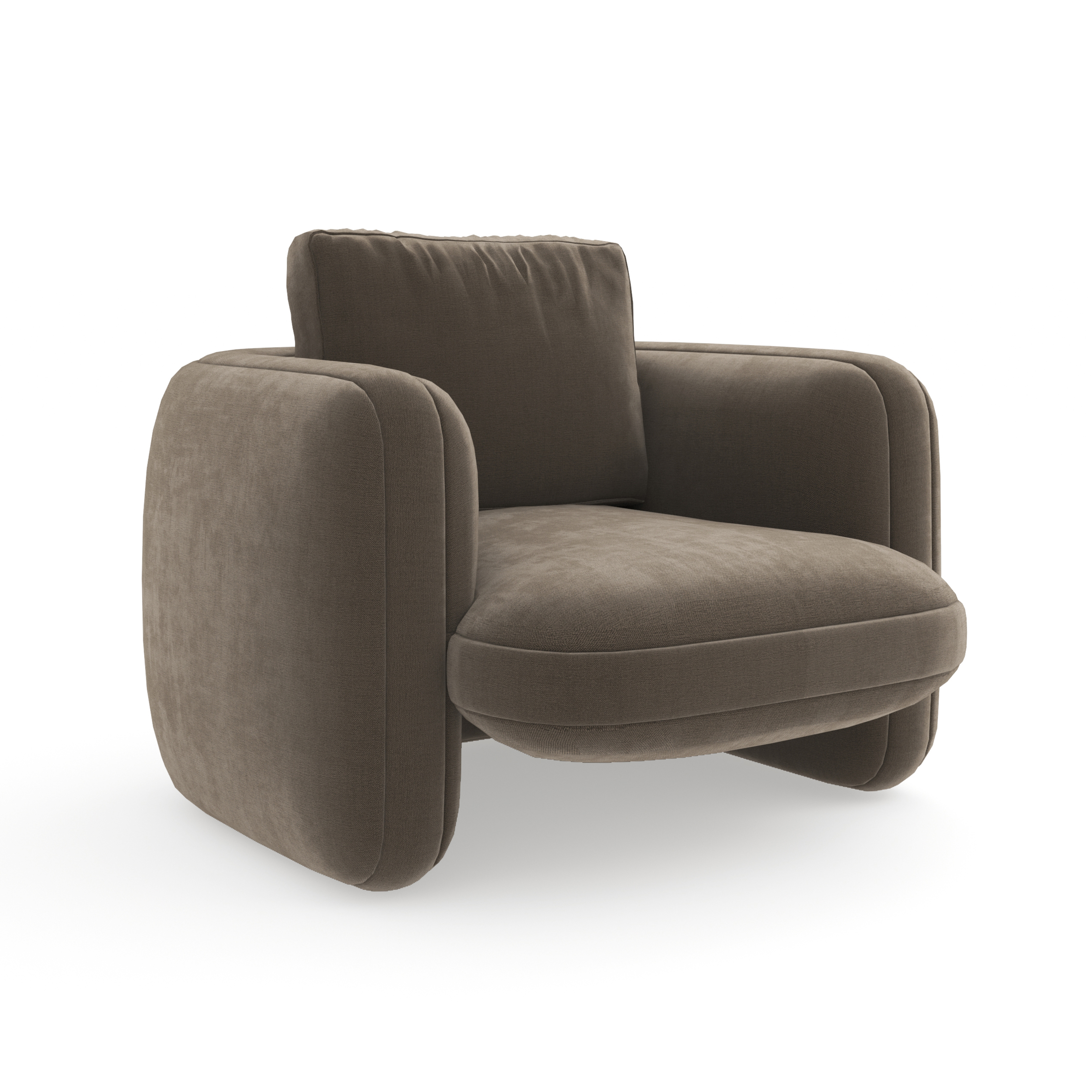 Overlap Chair Dark Taupe