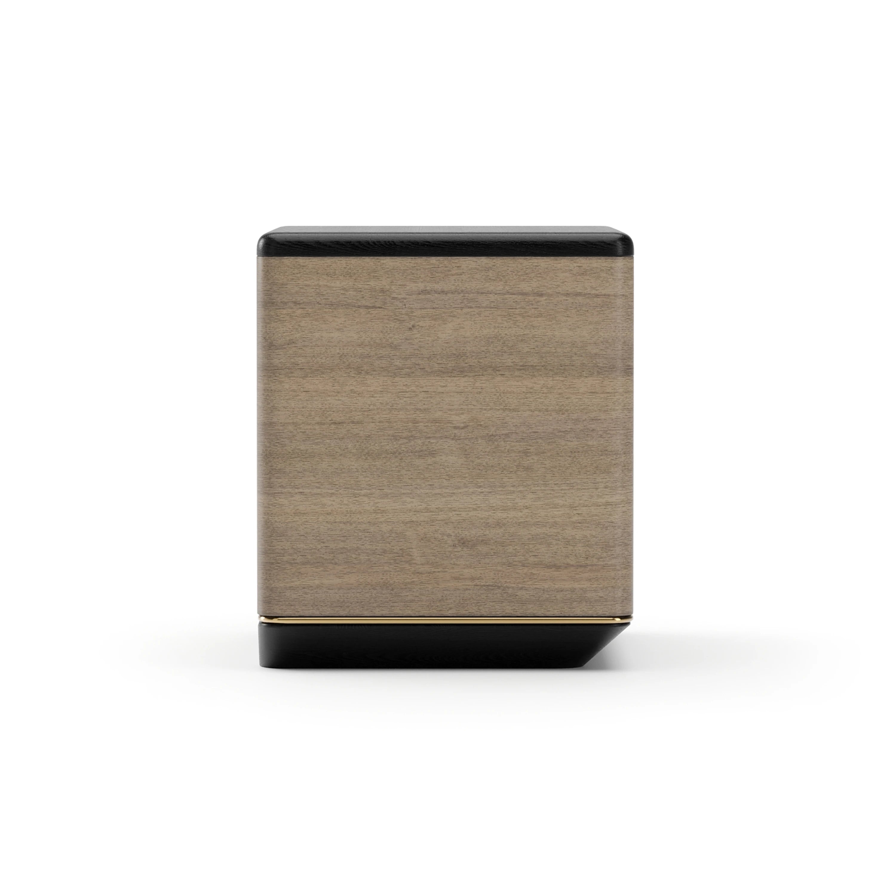 Madera Plinth Nighstand - Chocolate - 2nd angle