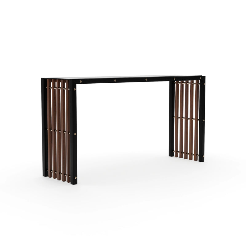 Pinstripe Dark Console Table