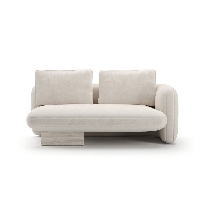 Overlap Raf Loveseat Ecru