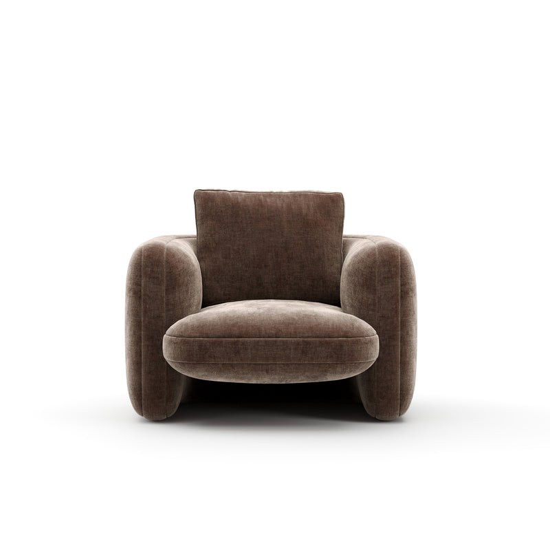 Overlap Chair Dark Taupe
