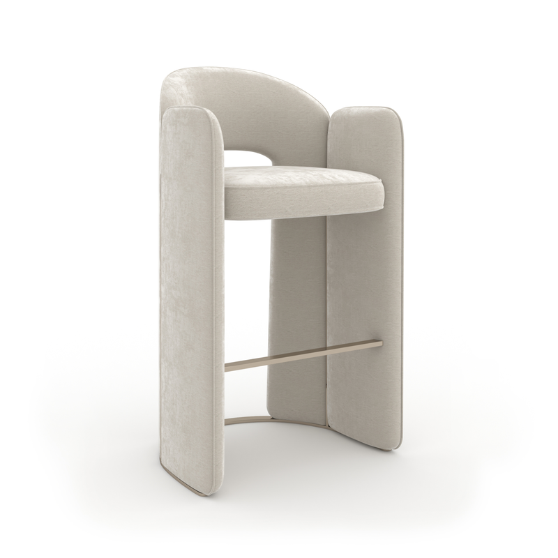 Overlap Bar Stool Ivory