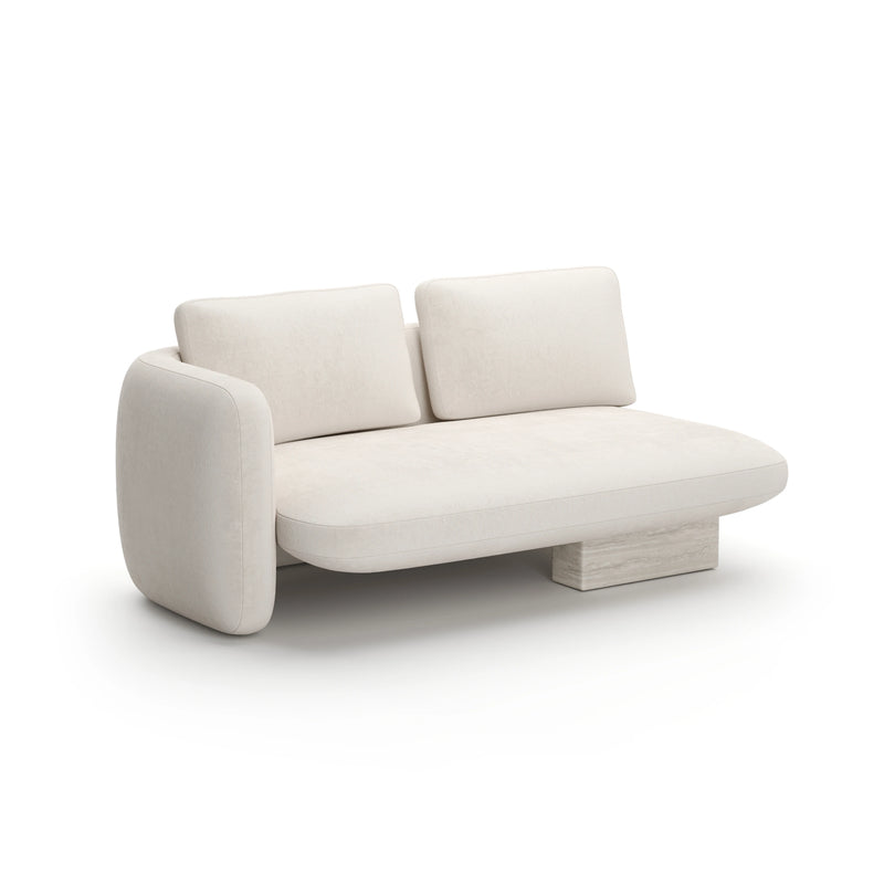 Overlap Laf Loveseat Ecru