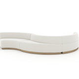 Crescent Armless Loveseat in room - angle 1