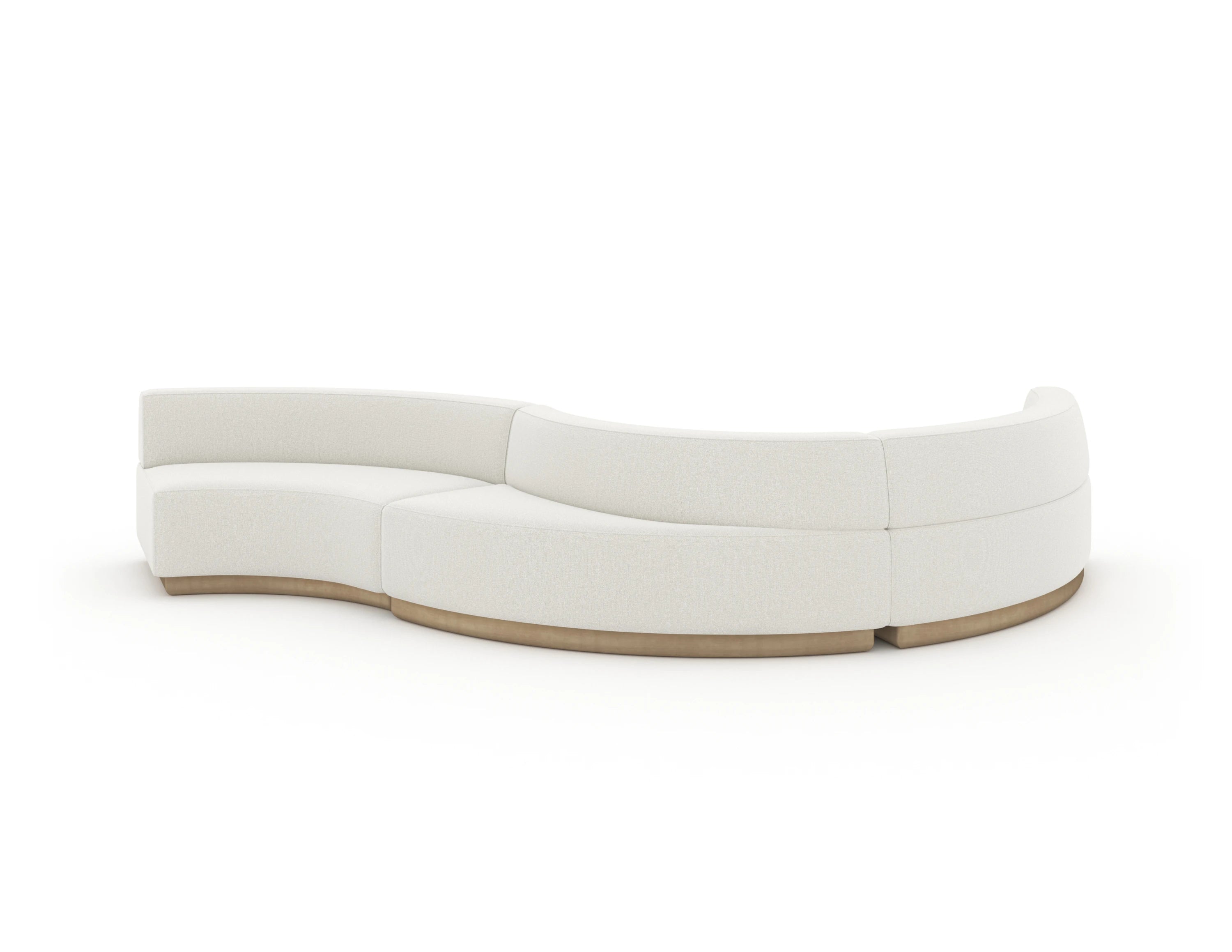 Crescent Armless Loveseat in room - angle 3.0