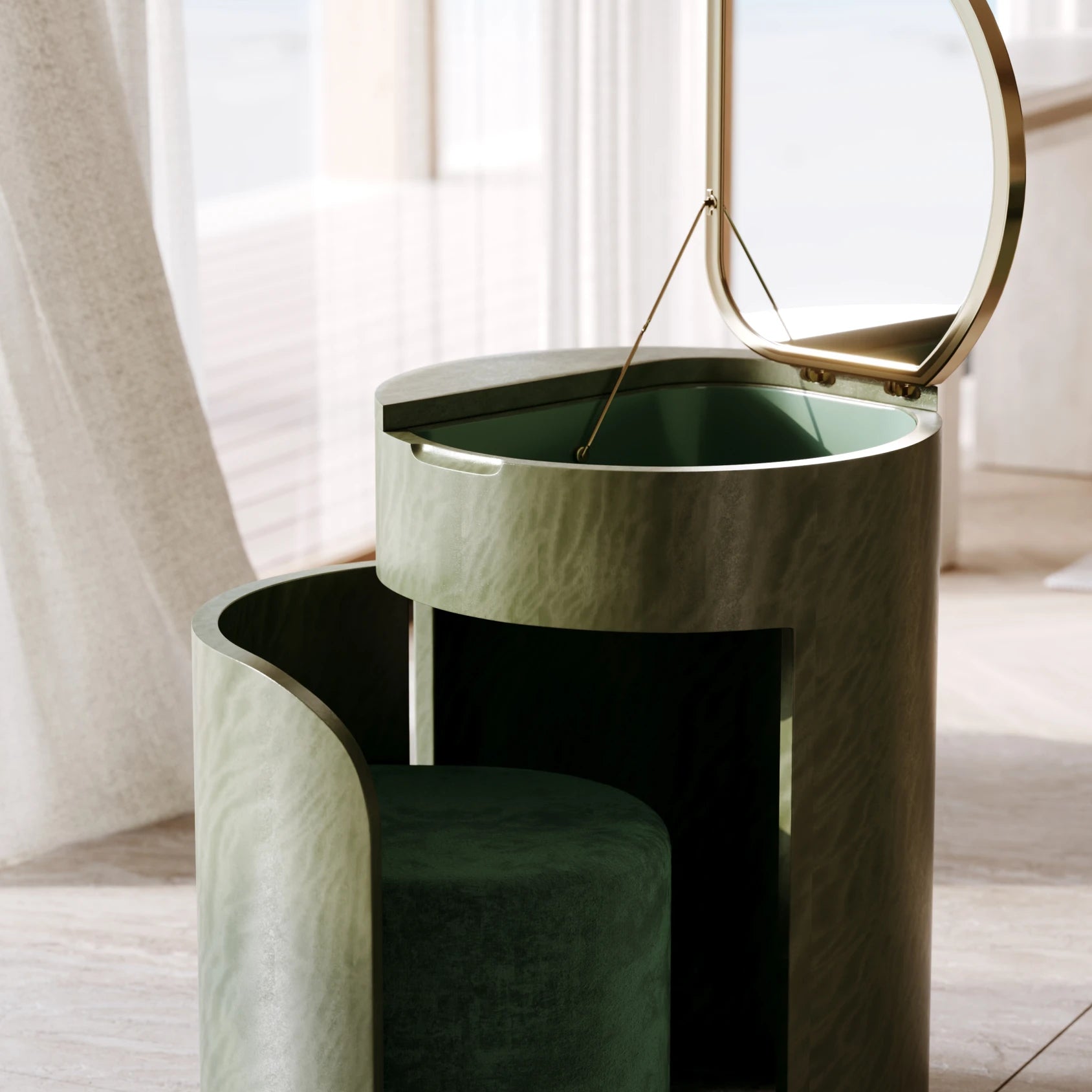 Absinthe Vanity in room - angle 1