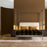 Campaign King Bed With Canopy in room - angle 3.0