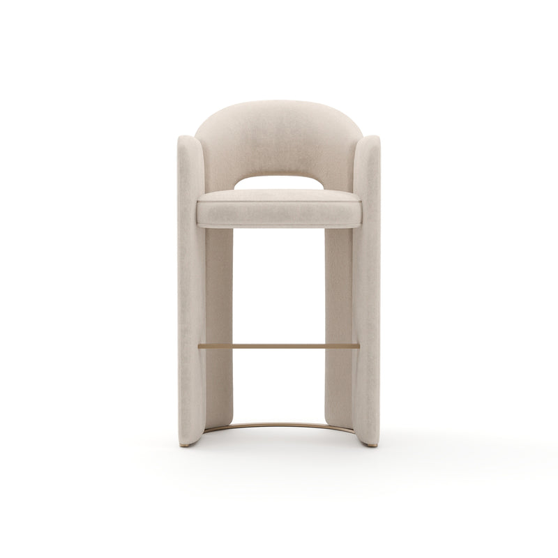 Overlap Bar Stool Ivory