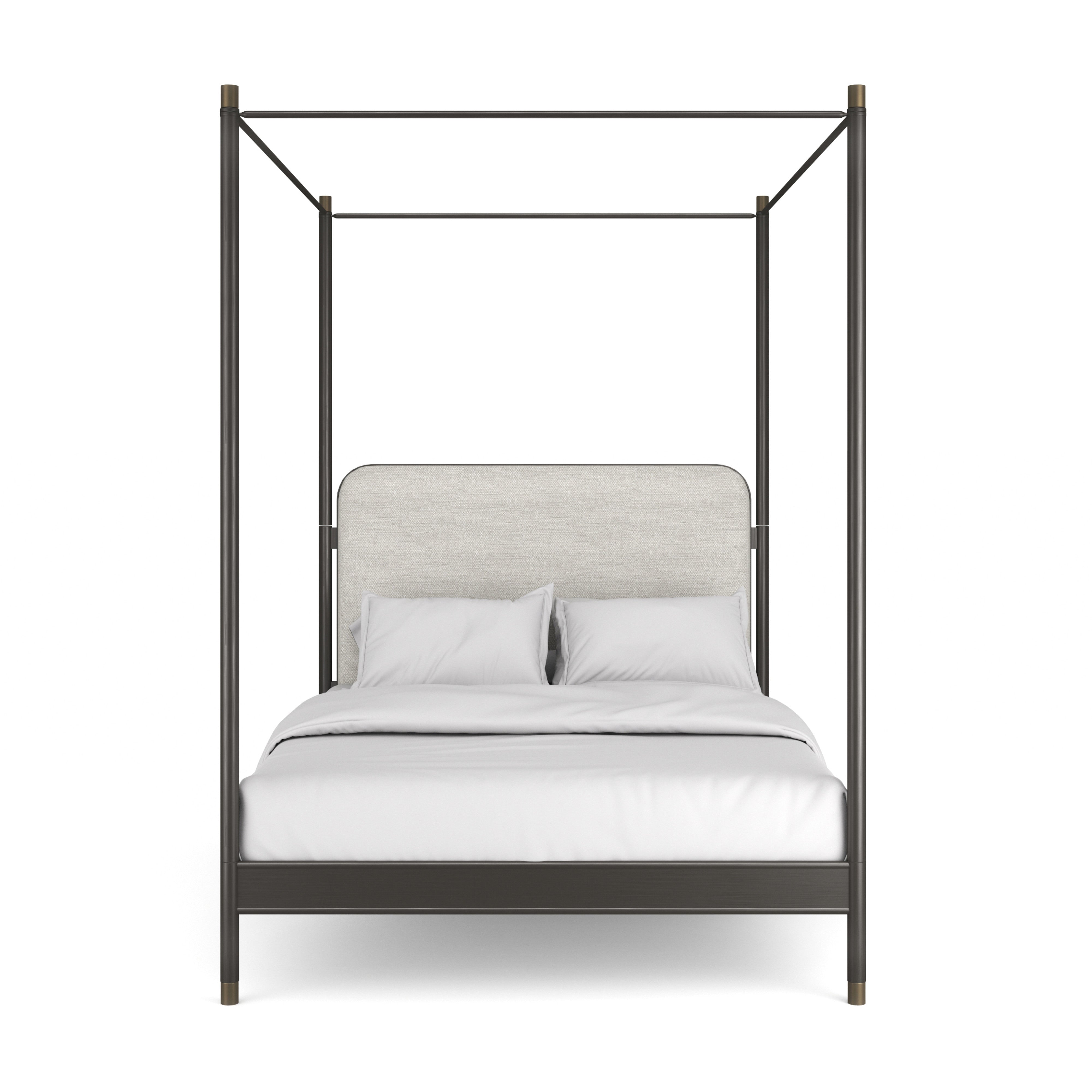 Campaign King Bed With Canopy - angle 1