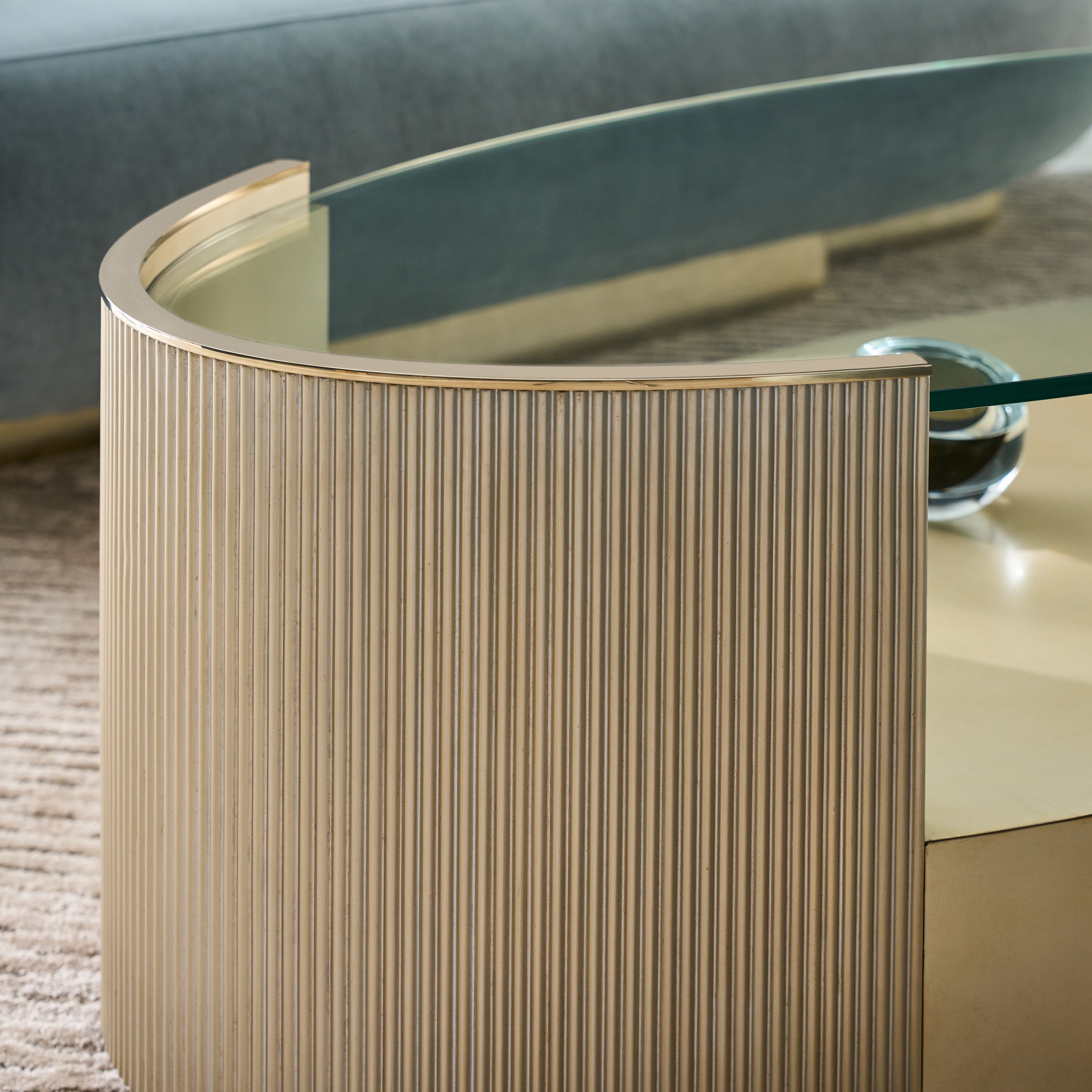 detail of Love Oval Cocktail Table - Oracle