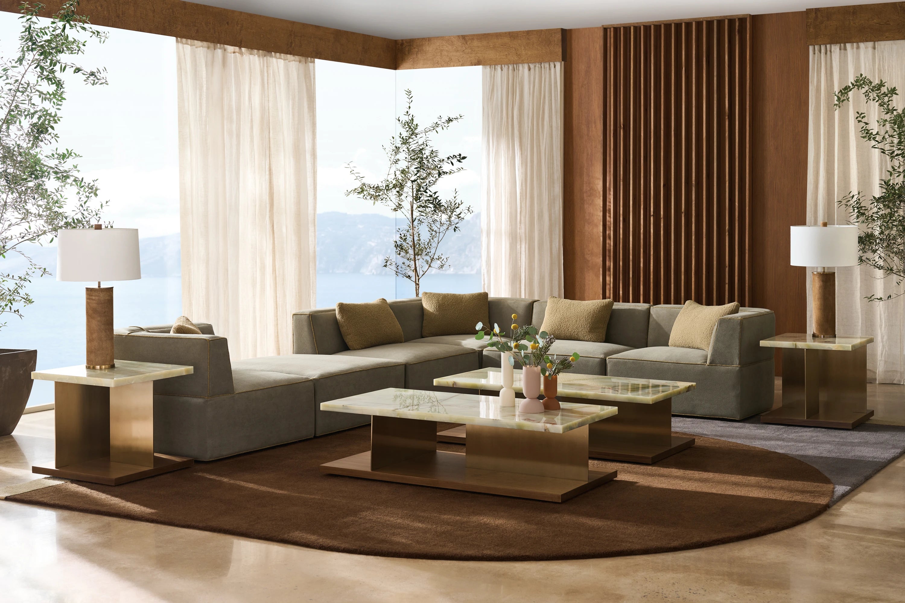 Marbella Armless Chair in room - angle 6.0