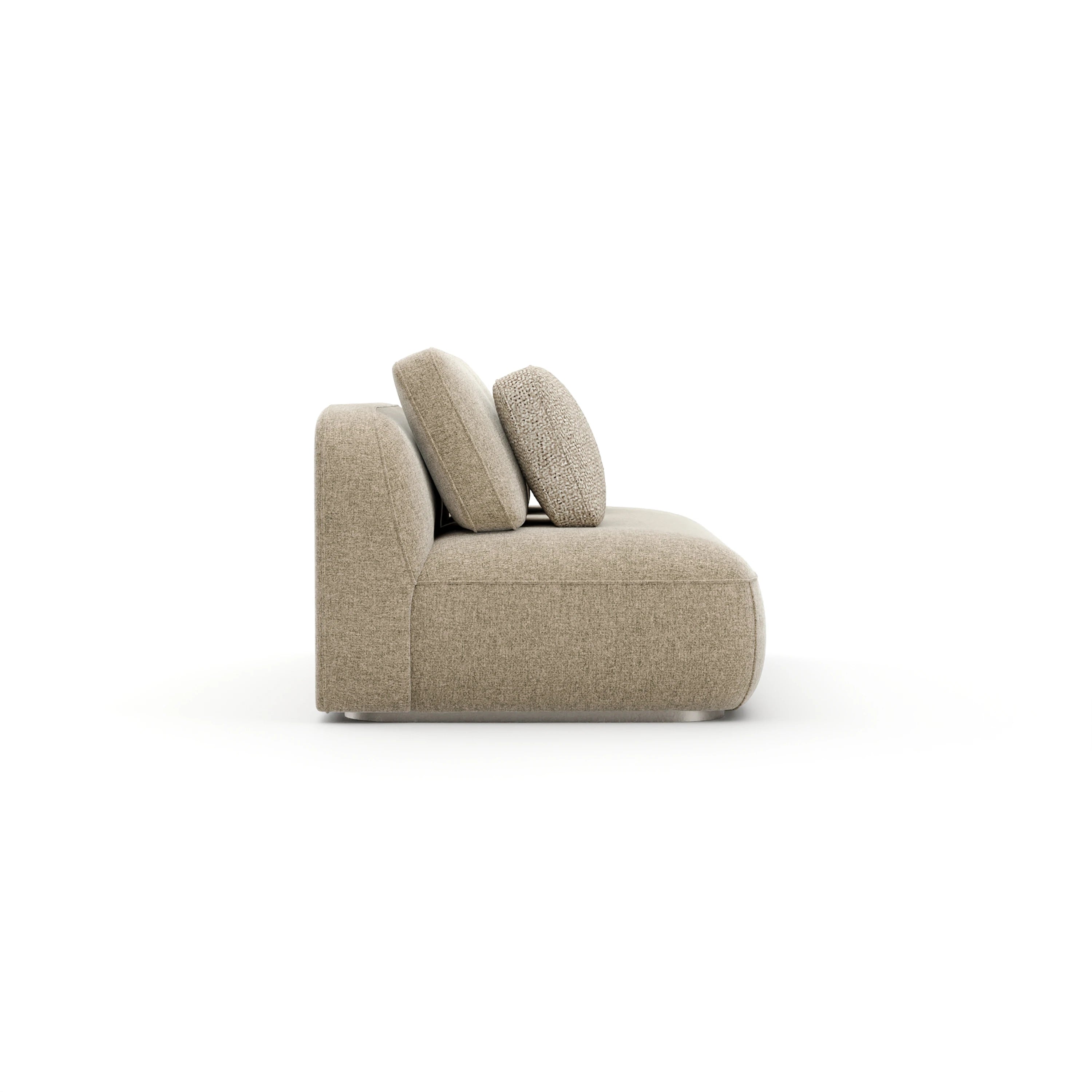 Sasso Raf Straight Armless Loveseat - Oa - 2nd angle