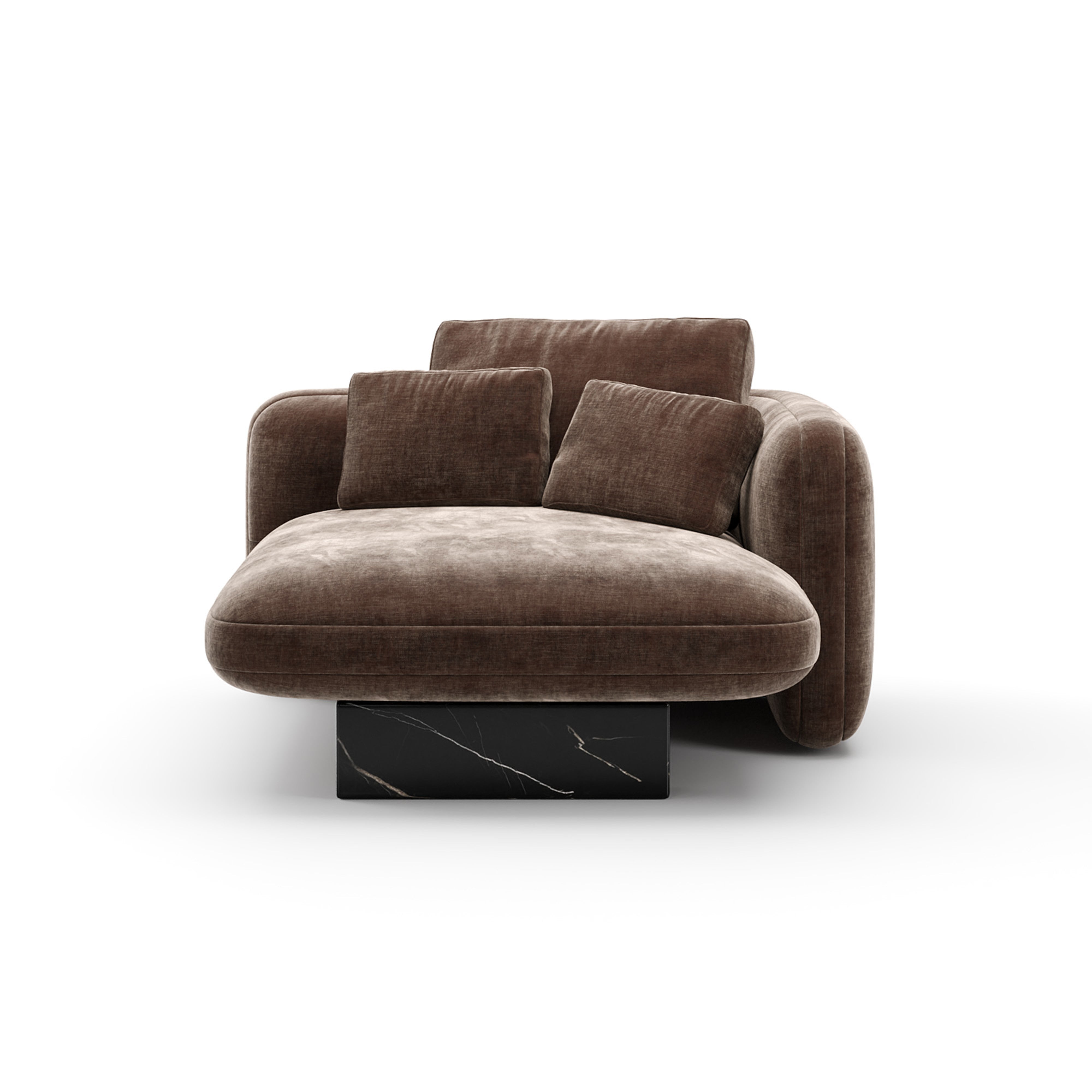 Overlap Raf Chaise Dark Taupe