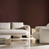 Overlap Sofa Ecru in room - angle 1