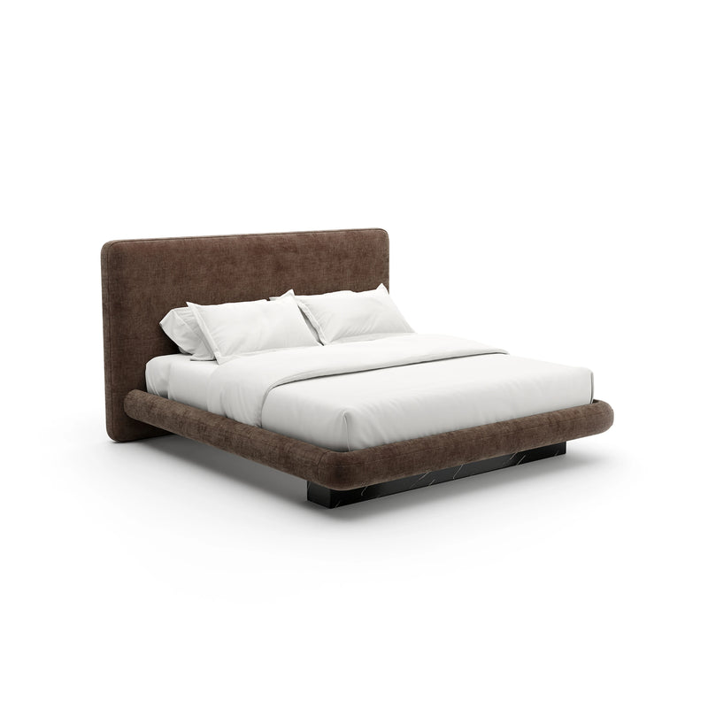 Overlap Uph Kg Bed Dark Taupe