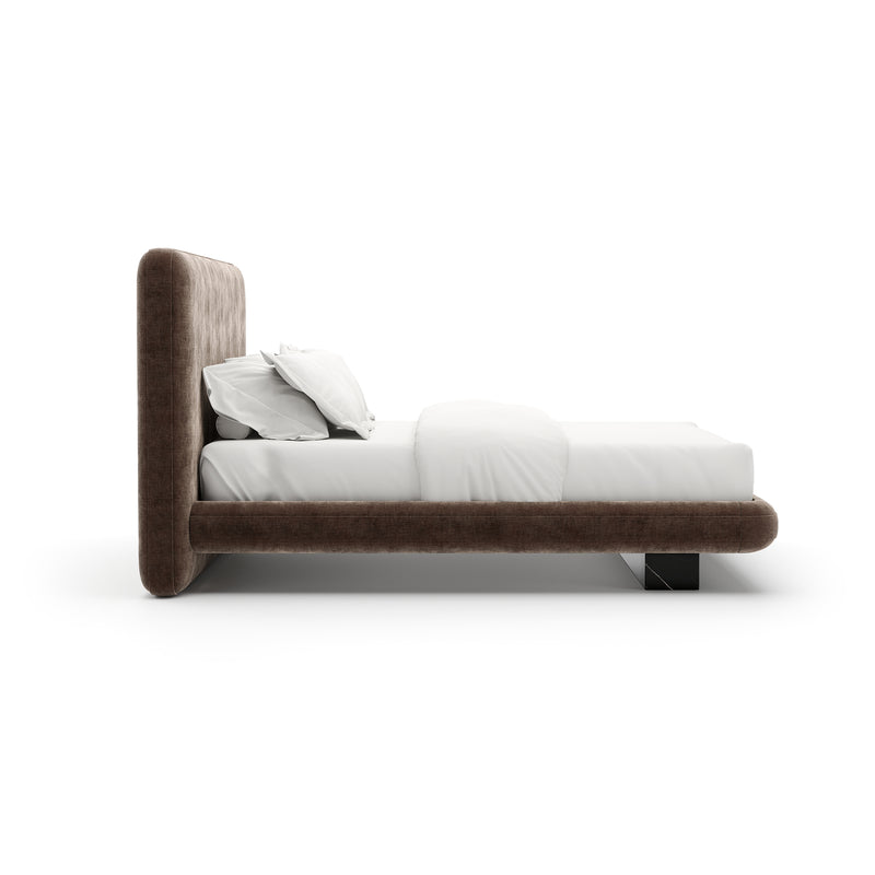 Overlap Uph Qn Bed Dark Taupe