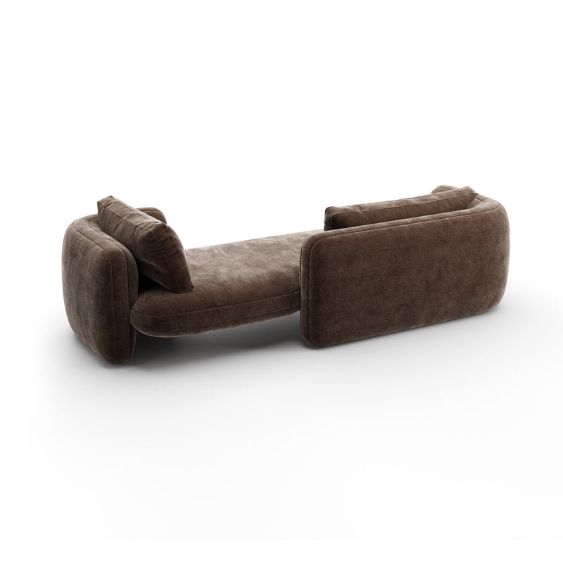 Overlap Bedroom Chaise Dark Taupe