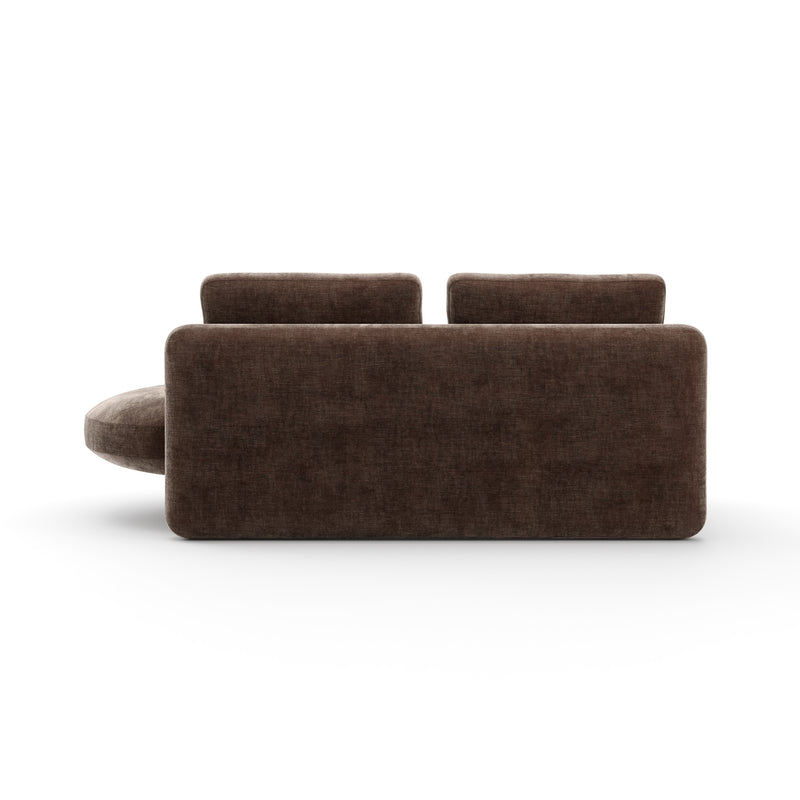 Overlap Laf Armless Bumper Dk Taupe